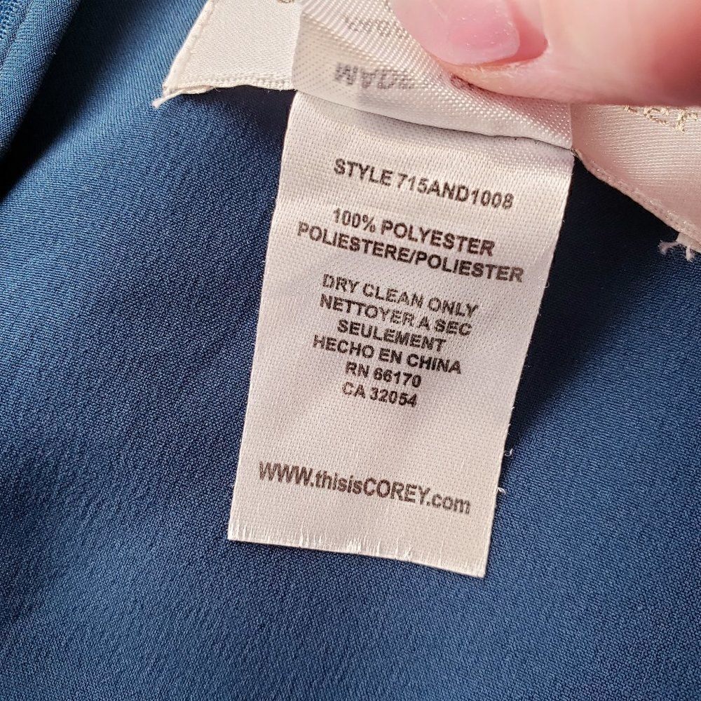 Corey Lynn Calter Anthropologie Dress Size 0 Blue Floral Wedding Guest Easter - Picture 10 of 10